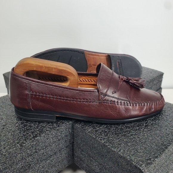 Stanley Blacker Genuine Leather Tassel Loafers Men Size 10.5M Shoes 49174 main image 4